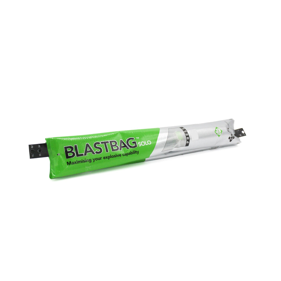 BLASTBAG SOLO self-inflating blast hole plug with dual aerosol cartridges