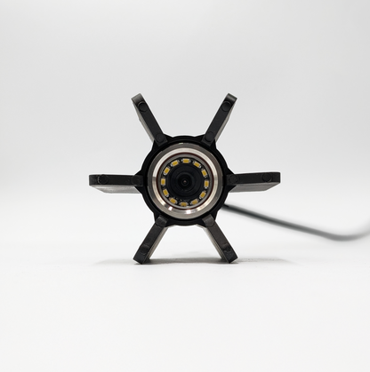 waterproof borehole camera with centralizer and lighting