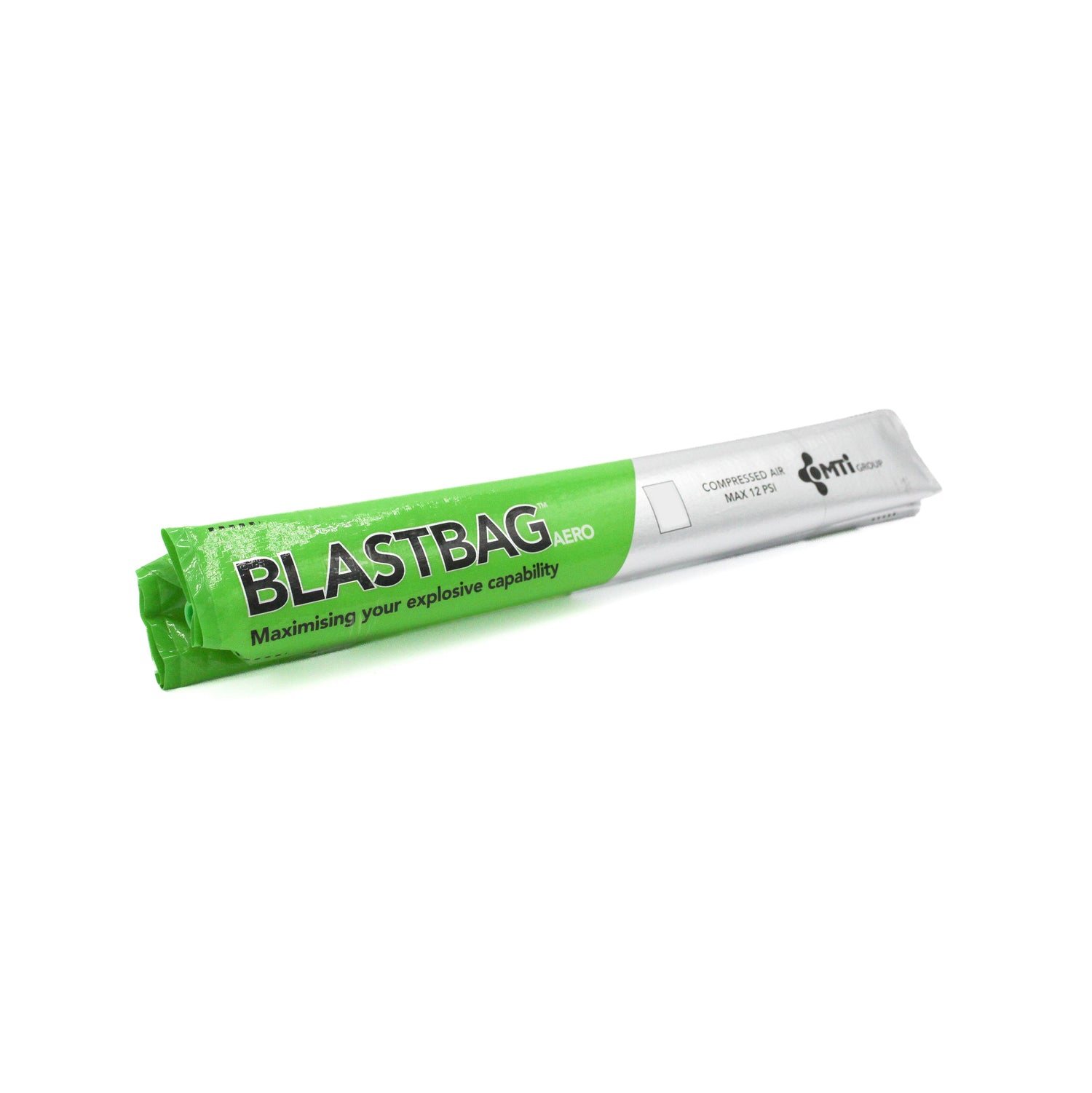 Blastbag AERO dual bladder gas bag inflated with compressed air