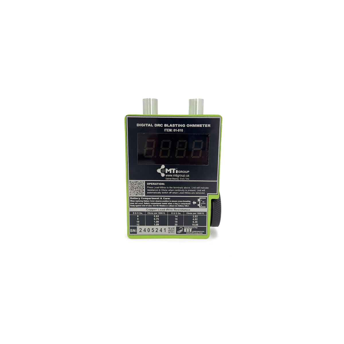 Digital DRC Robust Digital Ohmmeter - Electrical Measurement Devices - MTi USA