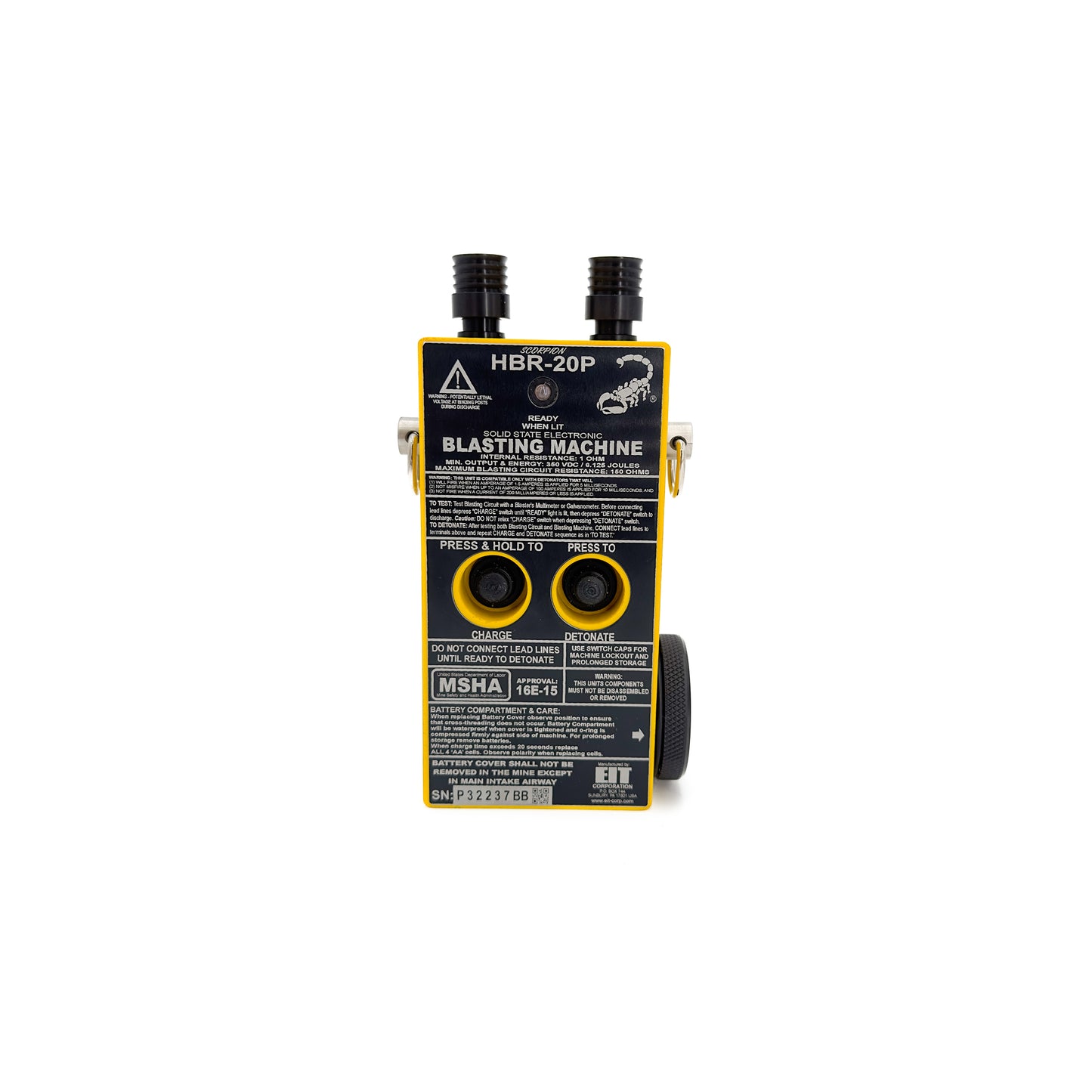 HBR-20P Blasting Machine - MSHA Approved