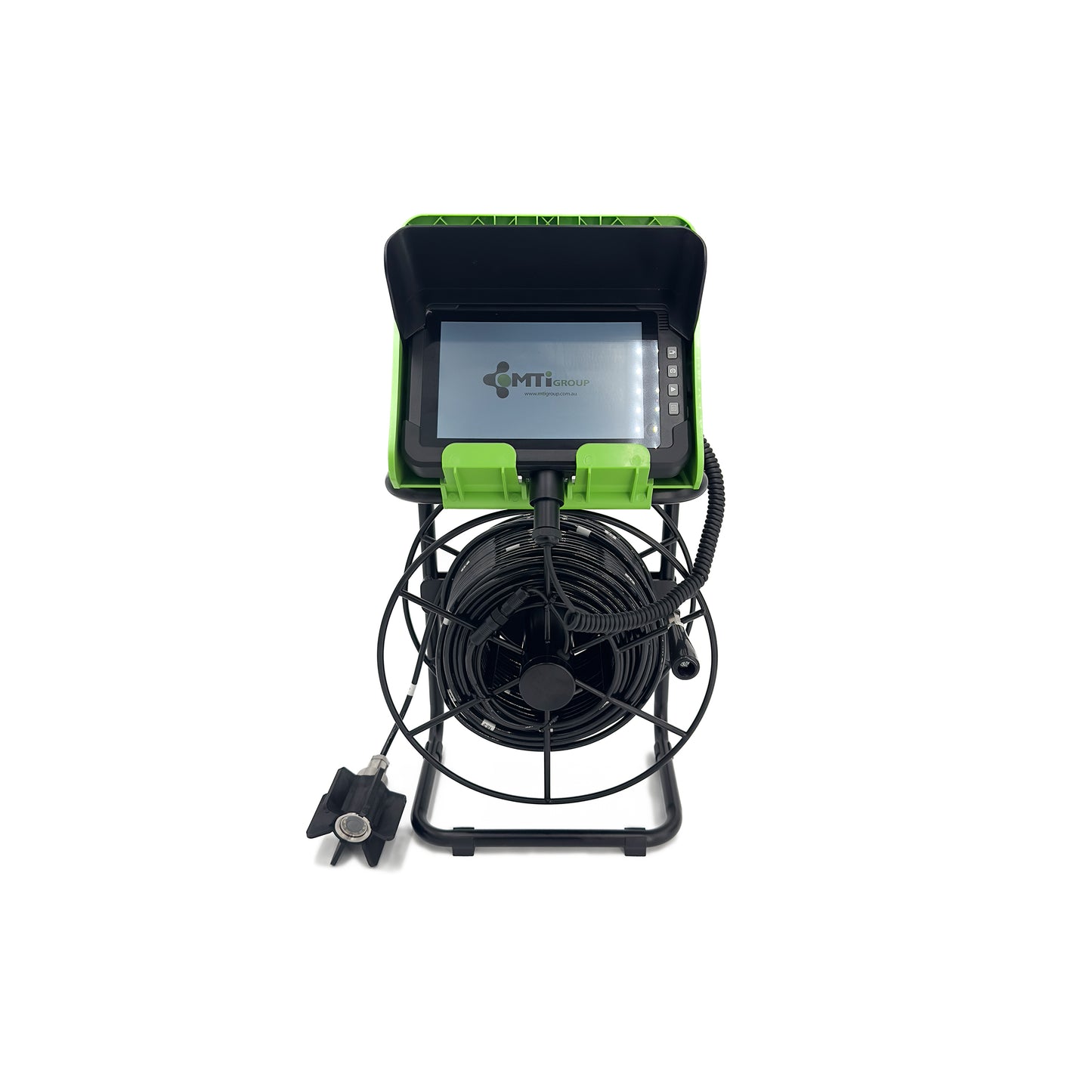 borehole inspection camera reel and cable