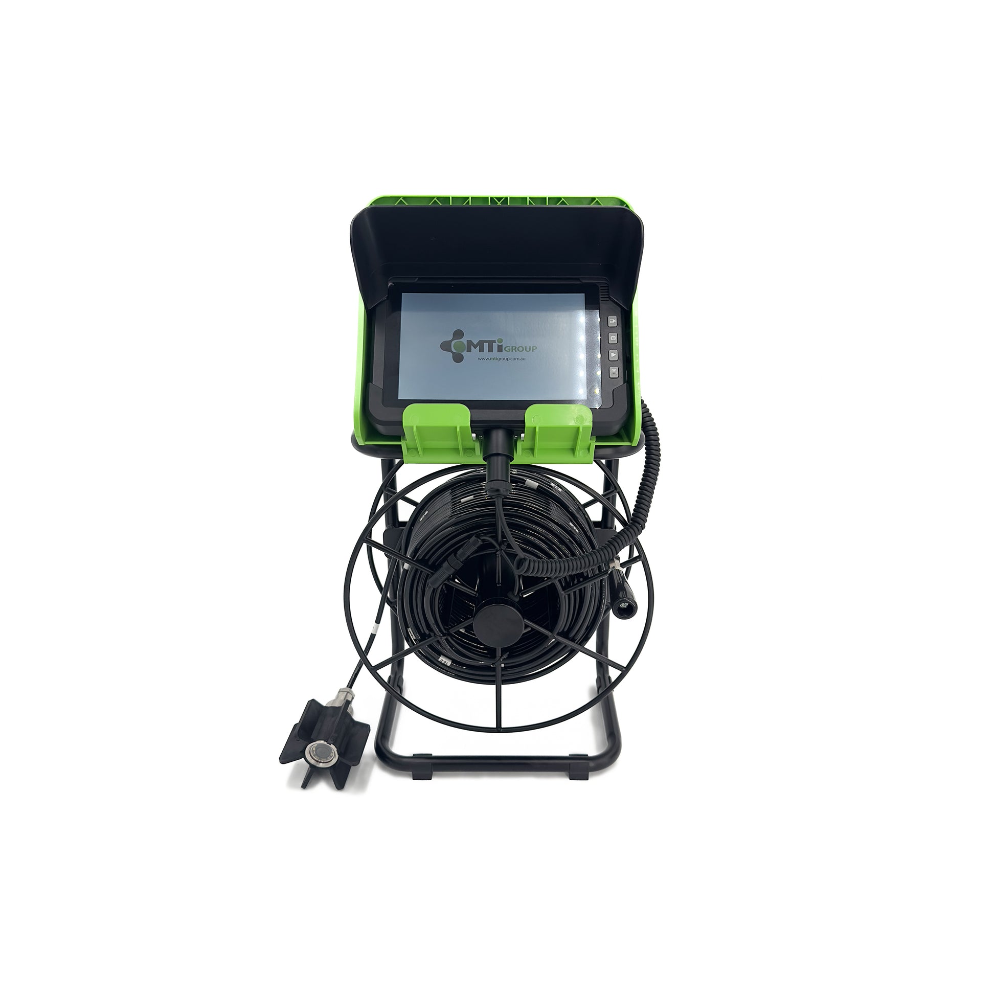 borehole inspection camera reel and cable