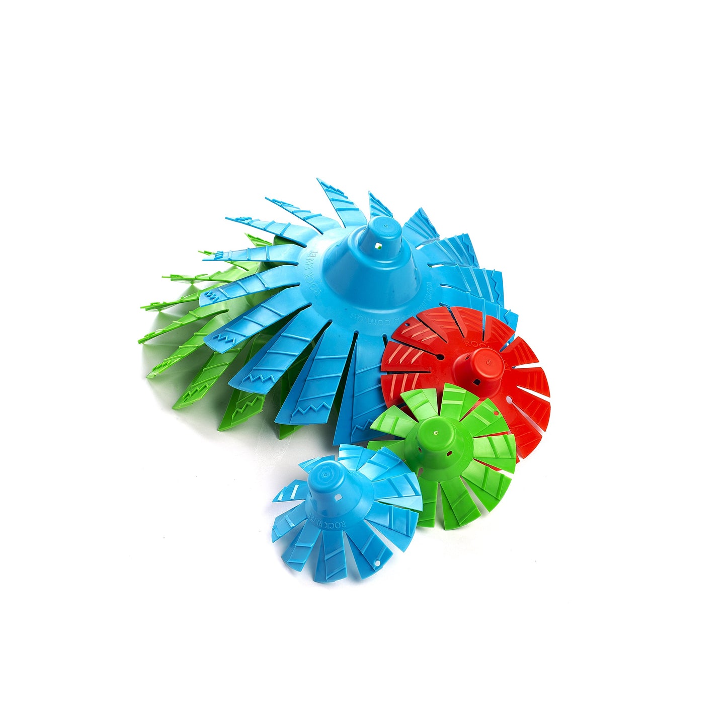 ROCKRIVET stemming plug in rigid and semi rigid green, blue, and red